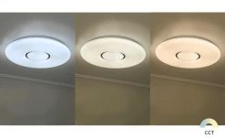 Trio Deckenleuchte, 1-flammig, weiß mit Sternenhimmel-Effekt