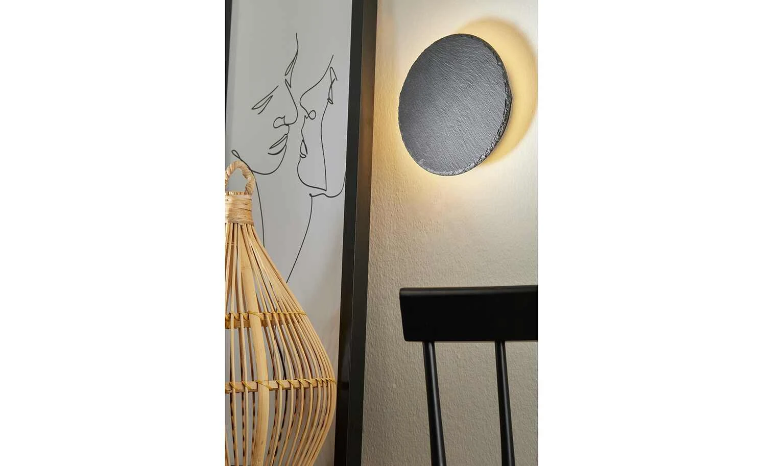 Trio LED-Wandleuchte, 1-flammig, Schiefer – Bild 2