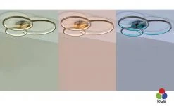 Trio Deckenleuchte, Nickel-matt, Kreise, Wiz-Connected