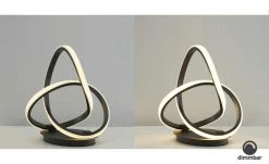 Wofi LED-Tischleuchte, geschwungen, grau