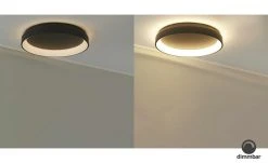 Wofi LED-Deckenleuchte, grau mit Backlight ´groß`