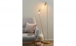 B-Leuchten LED-Stehleuchte, 2-flammig, messing-matt | messingfarben