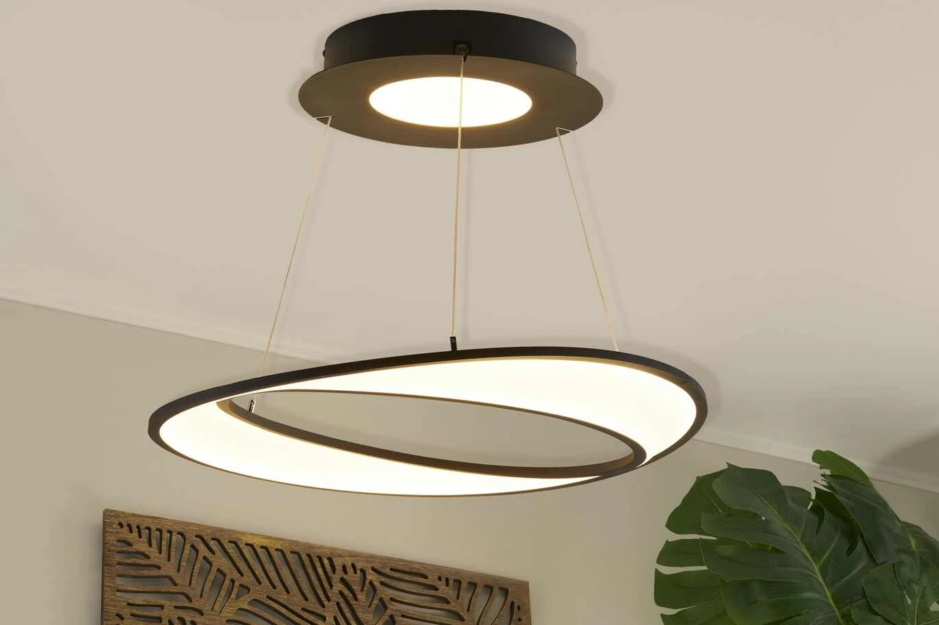 B-Leuchten LED-Deckenleuchte, schwarz/ Acryl – Bild 2