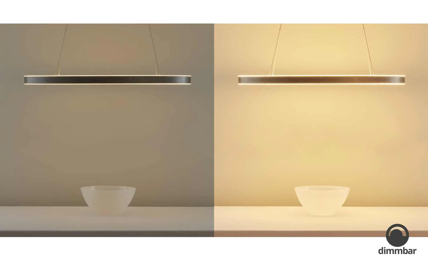 B-Leuchten LED-Pendelleuchte, anthrazit/silberfarben, oval