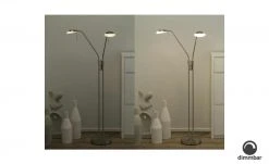 Fischer-Honsel LED-Lese-Leuchte 2-flammig, Nickel-matt