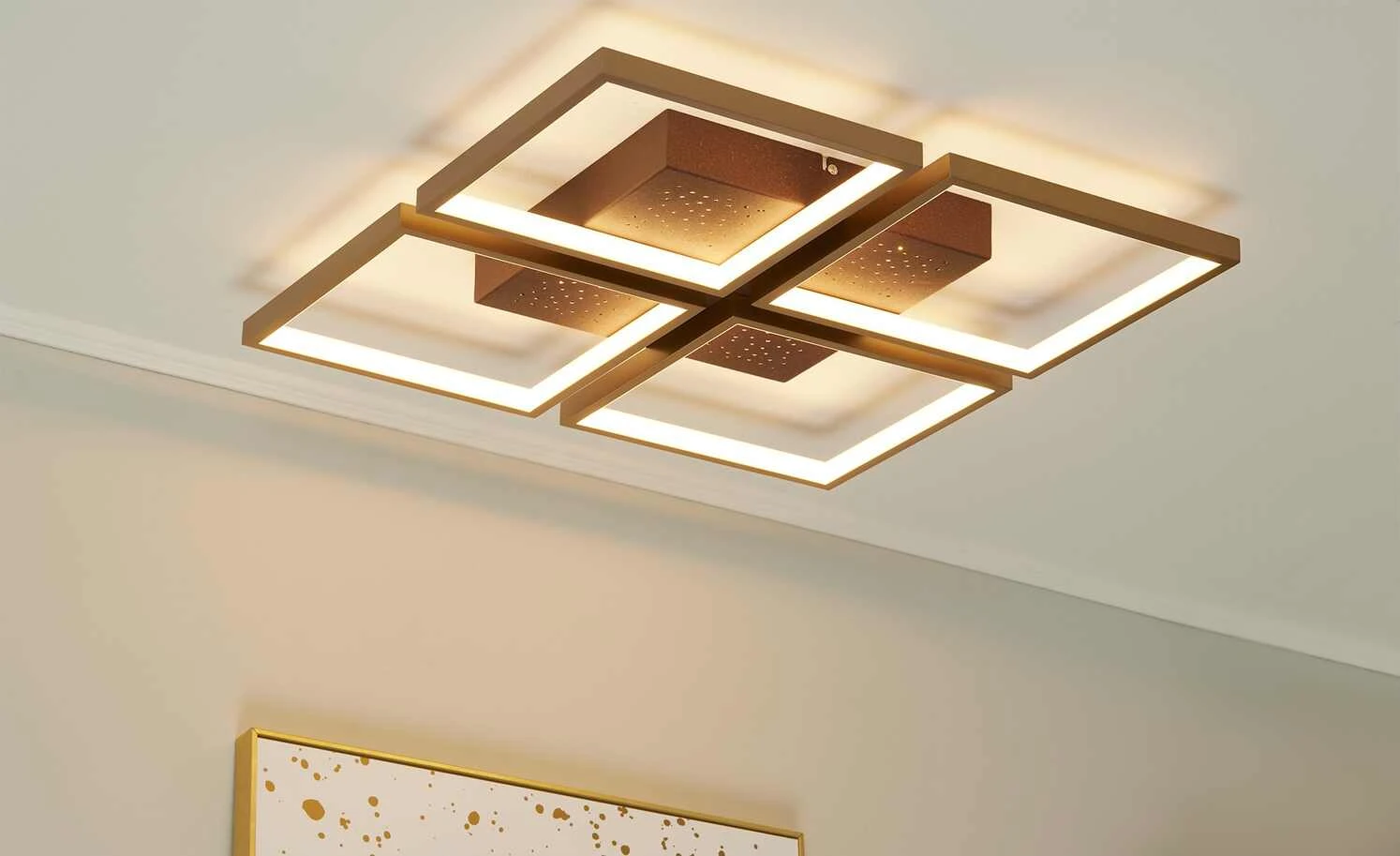 Fischer-Honsel LED-Deckenleuchte, rostfarben/Braun – Bild 2