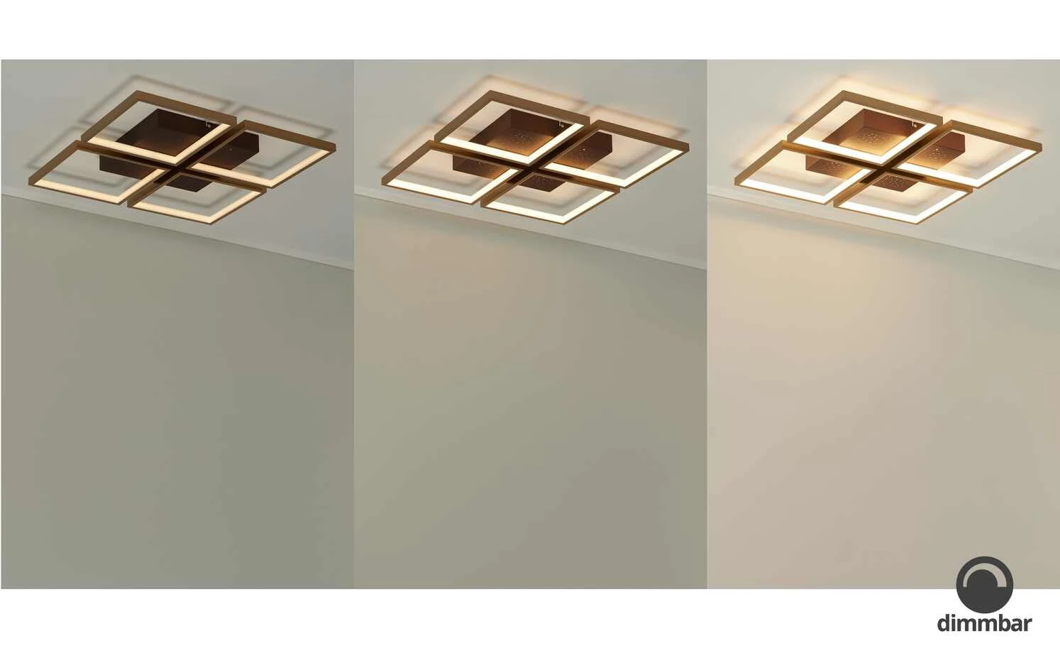 Fischer-Honsel LED-Deckenleuchte, rostfarben/Braun