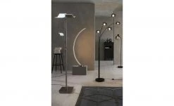 Meisterleuchten LED-Deckenfluter, 3-flammig, Nickel-matt/ chrom