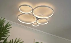 Trio LED-Deckenleuchte, Kreise, weiß