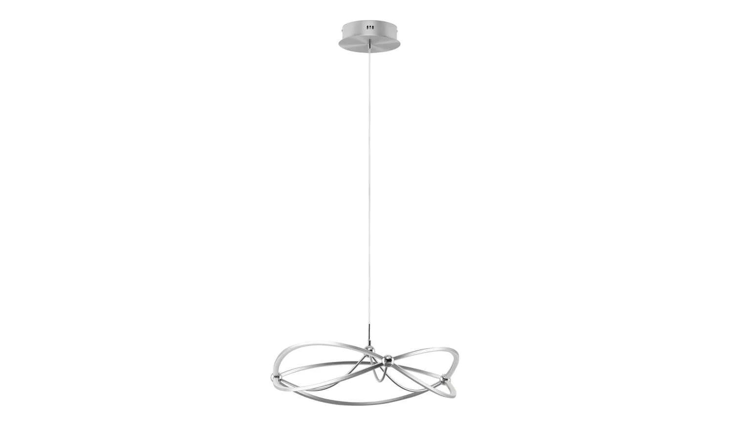 Trio LED-Pendelleuchte Nickel-matt geschwungen | silberfarben, Weiß – Bild 6