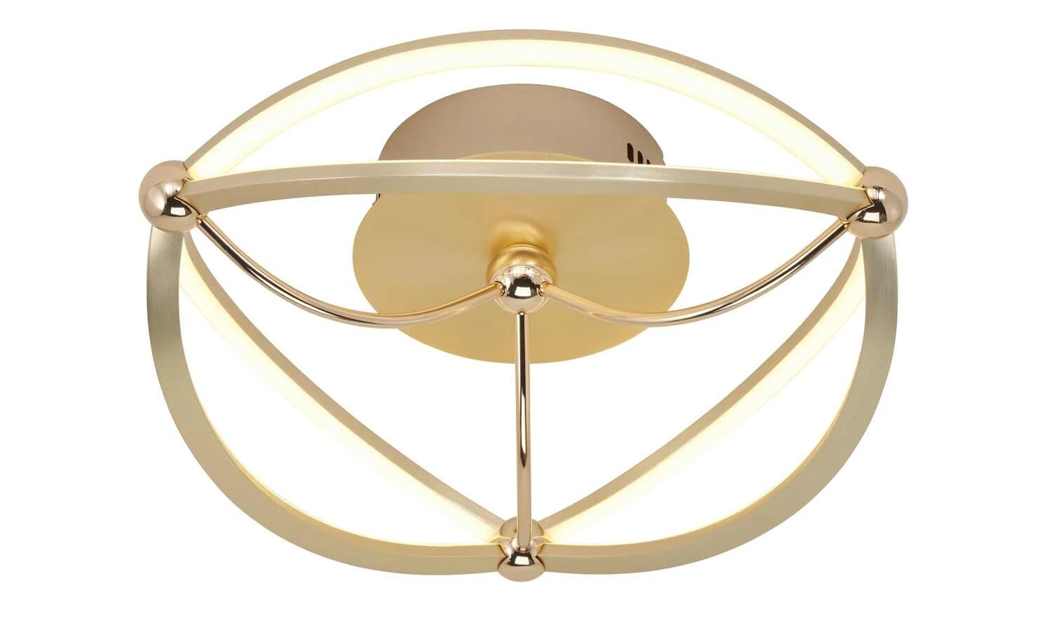 Trio LED-Deckenleuchte, messing-matt, geschwungen | messingfarben – Bild 4