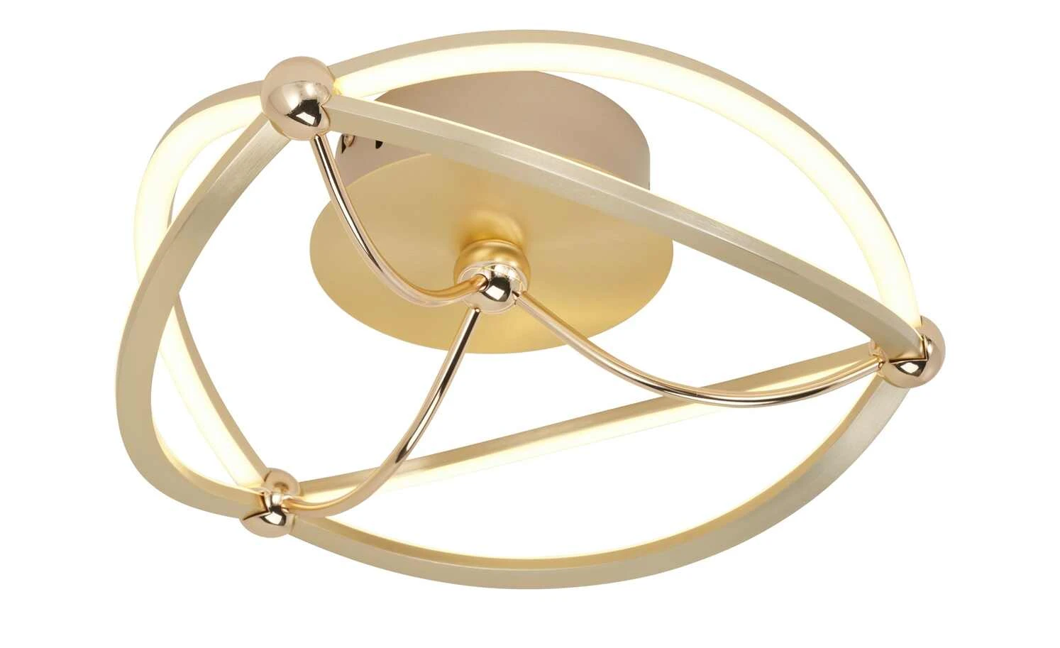 Trio LED-Deckenleuchte, messing-matt, geschwungen | messingfarben – Bild 6