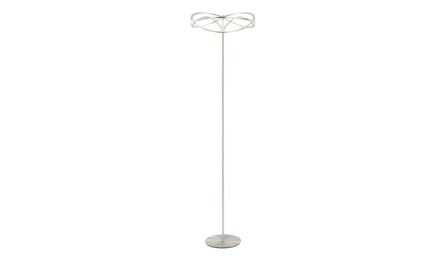 Trio LED-Stehleuchte, Nickel-matt, geschwungen | silberfarben – Bild 3
