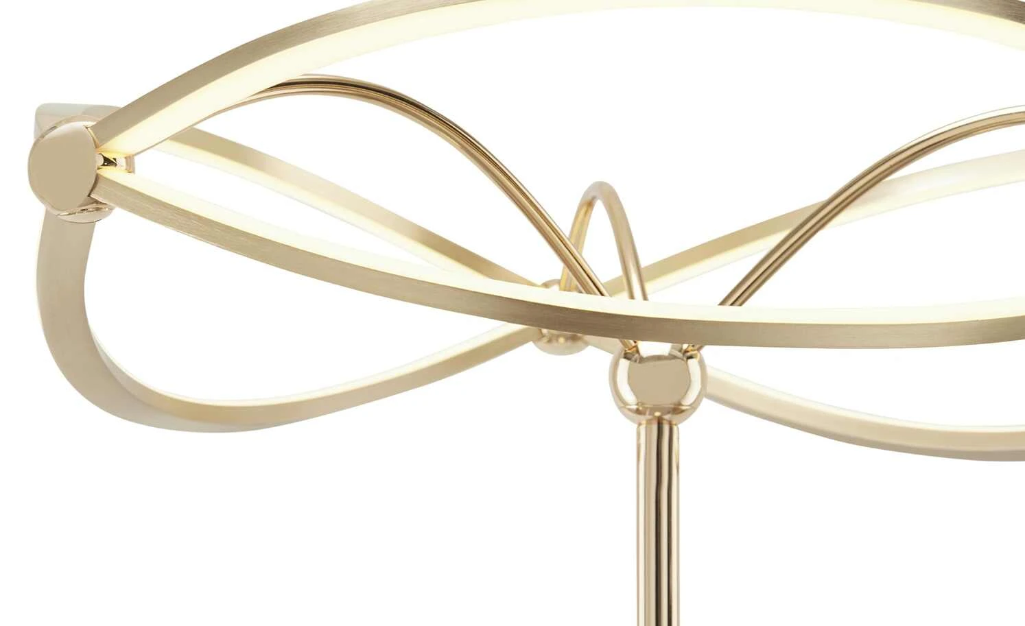 Trio LED-Stehleuchte, messing-matt, geschwungen | messingfarben – Bild 5