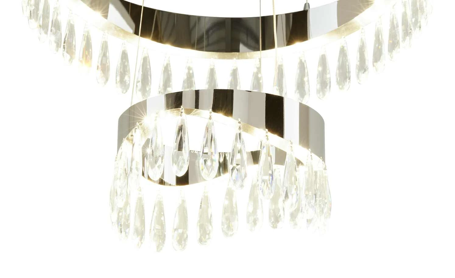 KHG LED-Kristall-Pendelleuchte, chrom – Bild 4