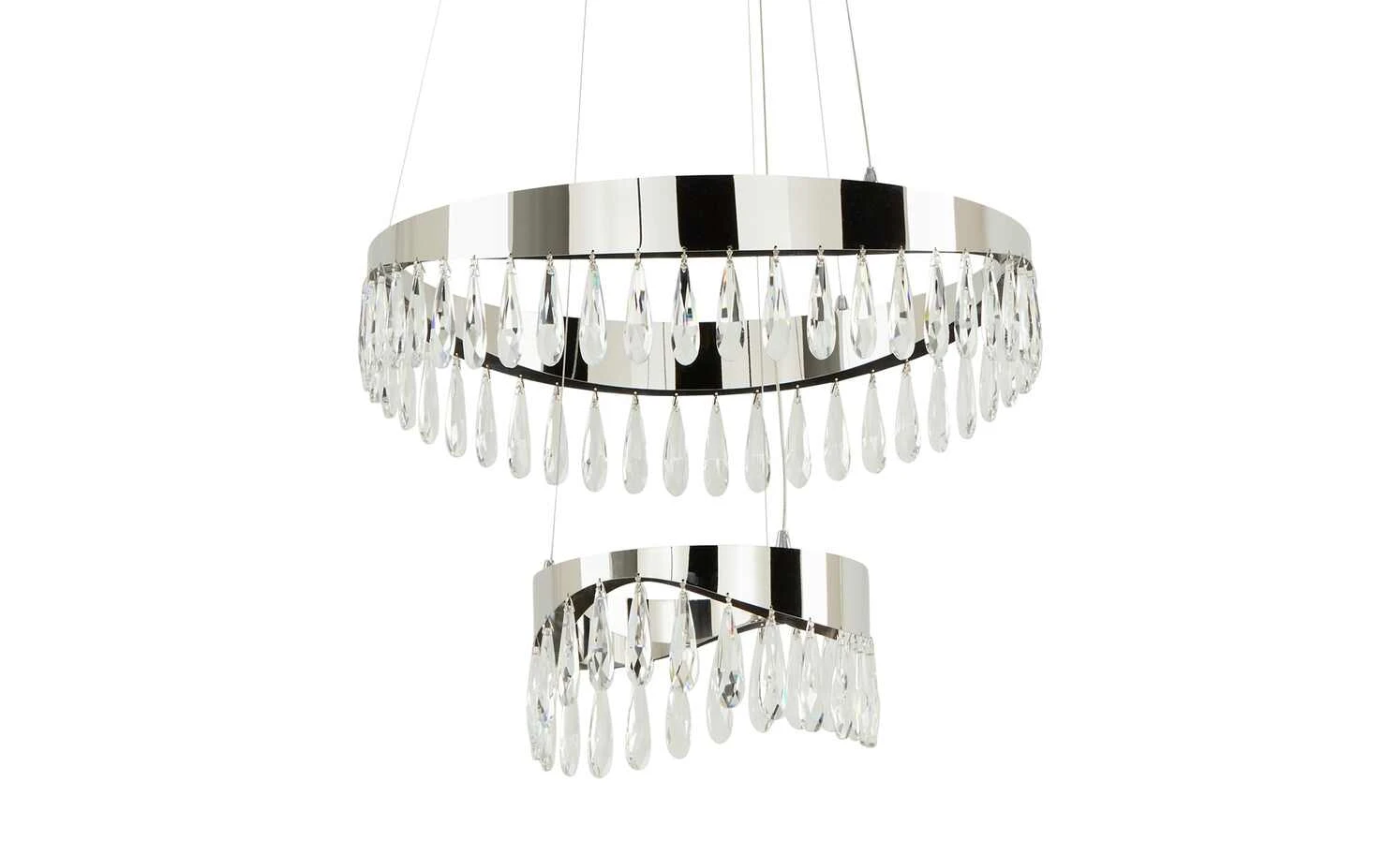 KHG LED-Kristall-Pendelleuchte, chrom – Bild 2