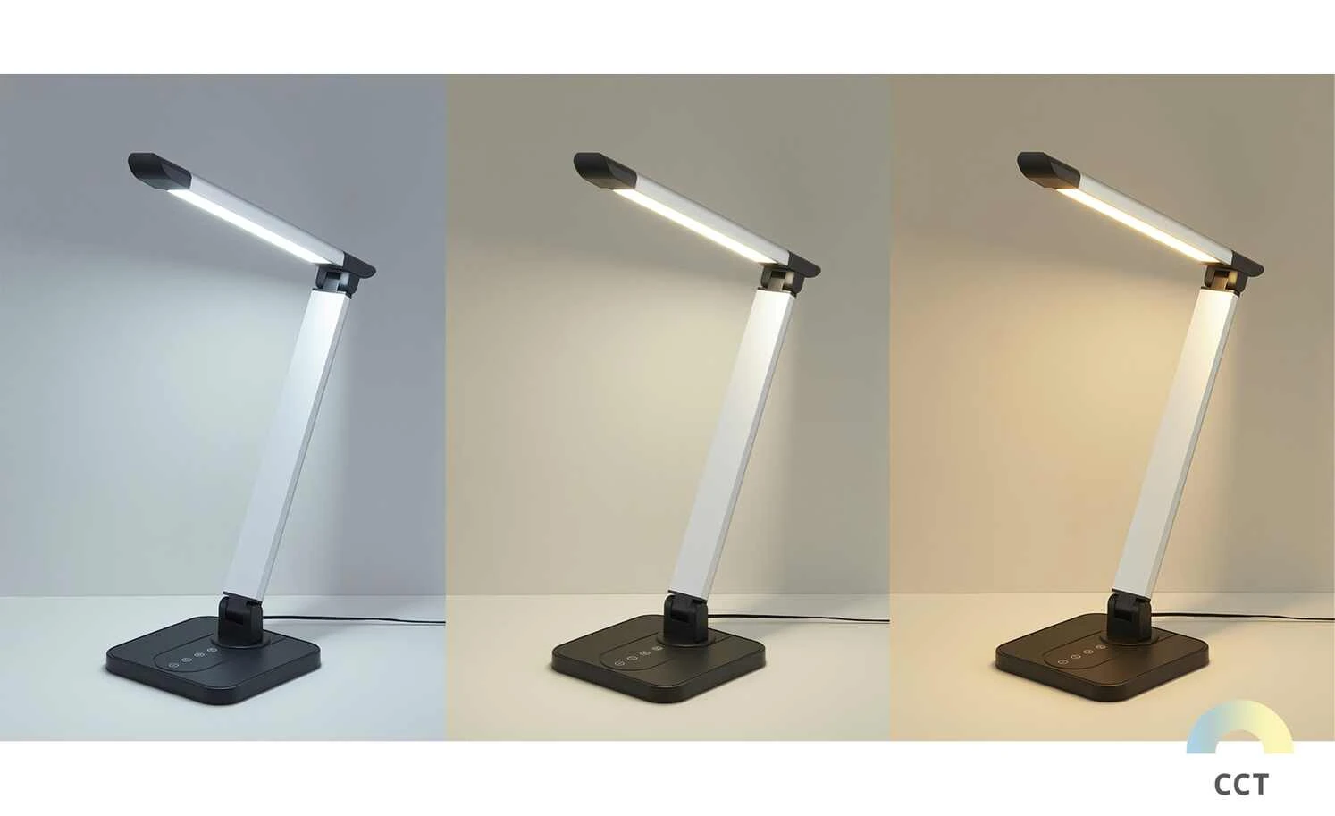 KHG LED-Tischleuchte, 1-flammig, Alu/schwarz – Bild 2