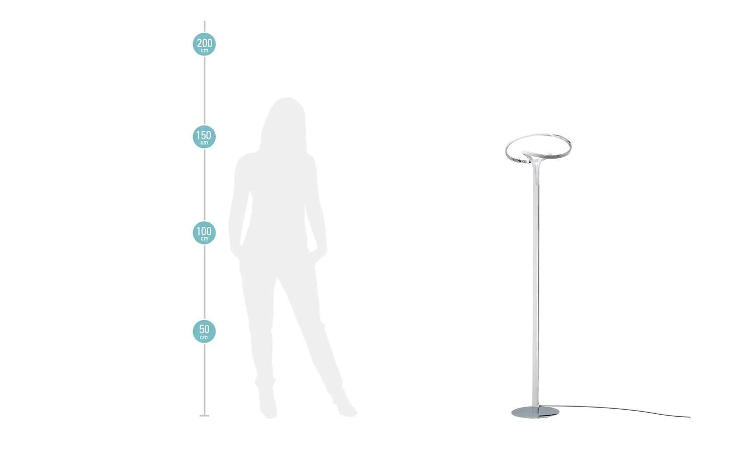 KHG LED-Stehleuchte, 1-flammig, chrom – Bild 6