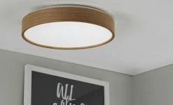 KHG LED-Deckenleuchte, 1-flammig, Eichenholz