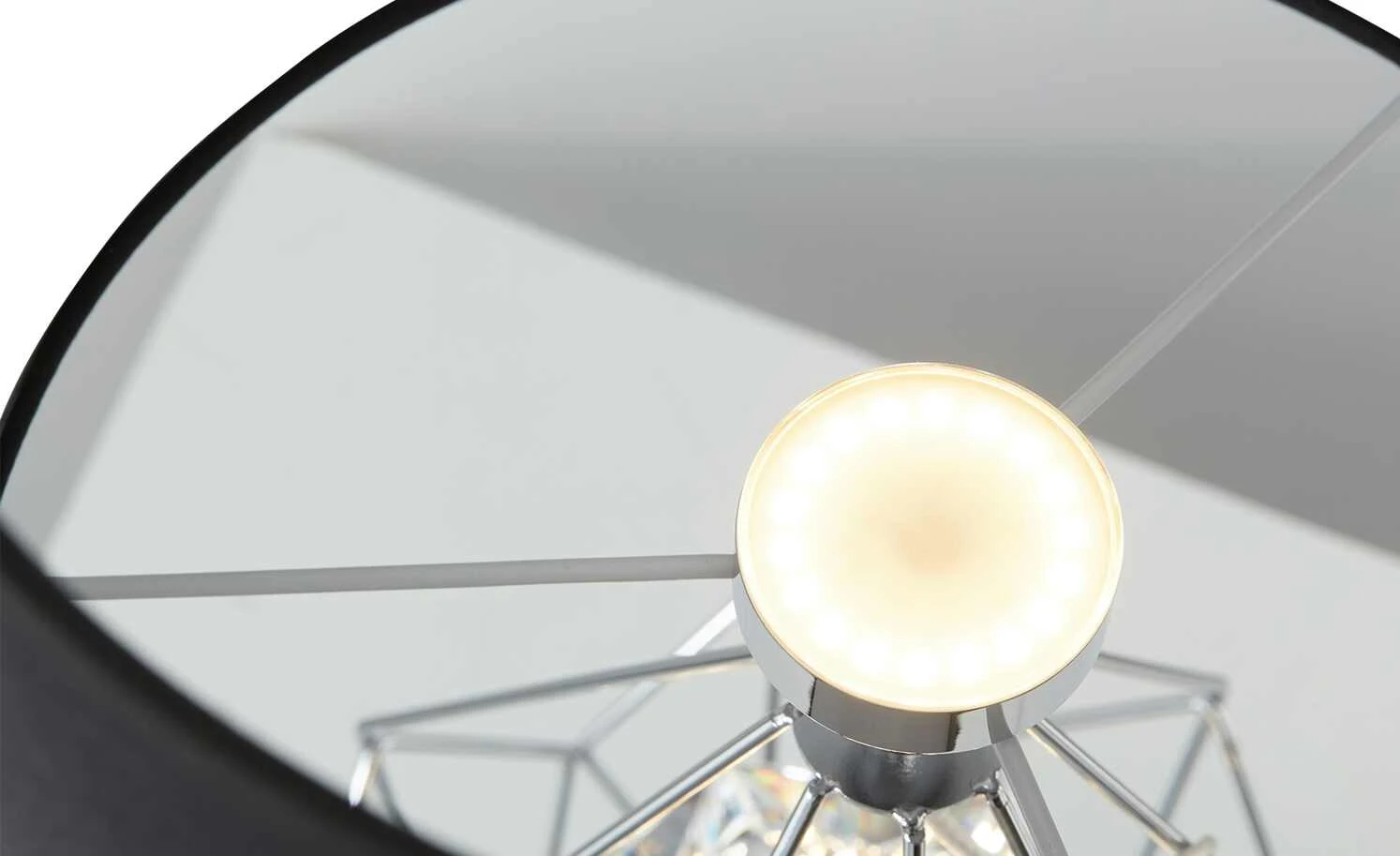Wofi LED-Tischleuchte, Chrom in Kristalloptik – Bild 6