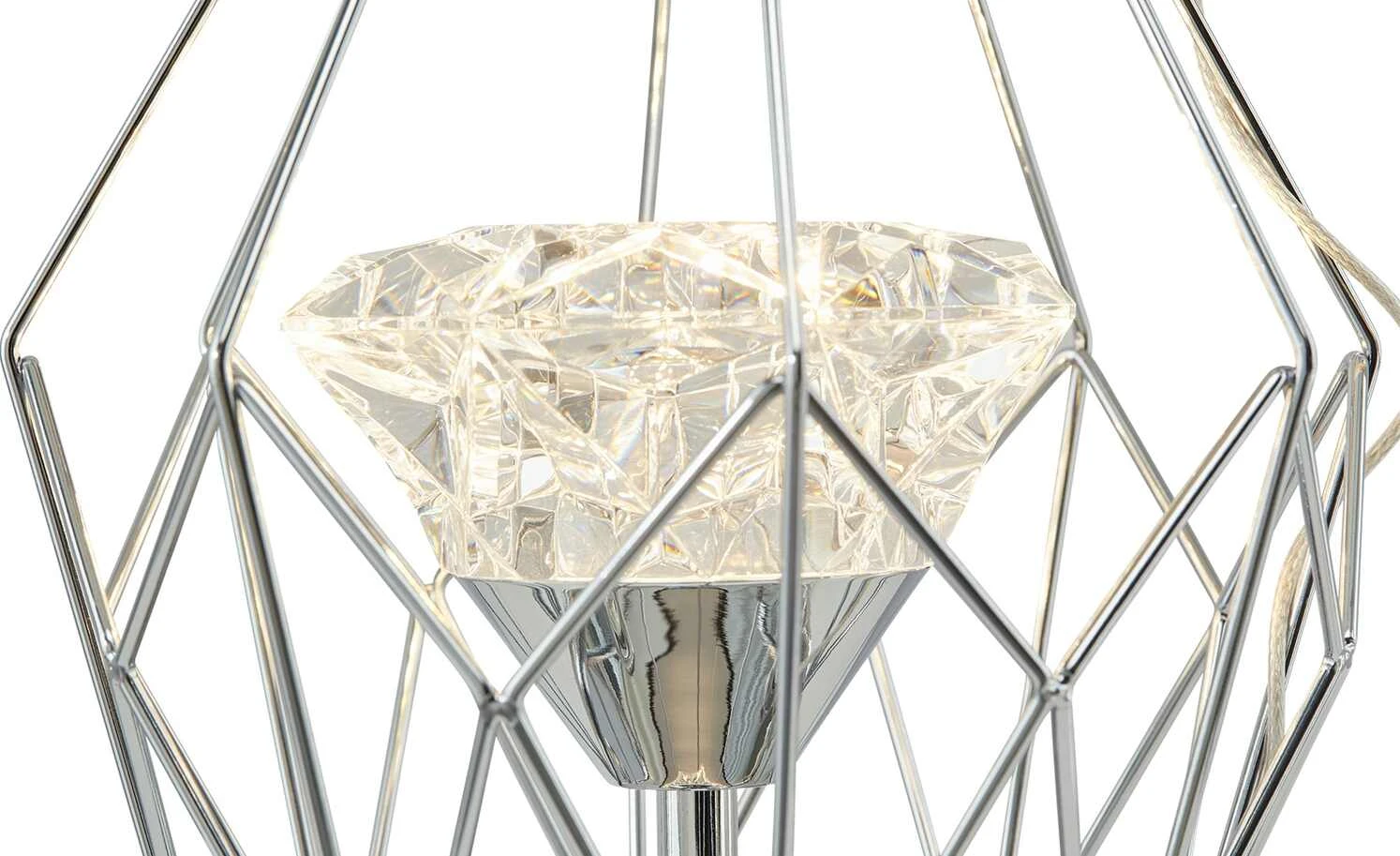 Wofi LED-Tischleuchte, Chrom in Kristalloptik – Bild 7