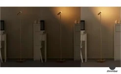 B-Leuchten LED-Stehleuchte, 1-flammig, messing