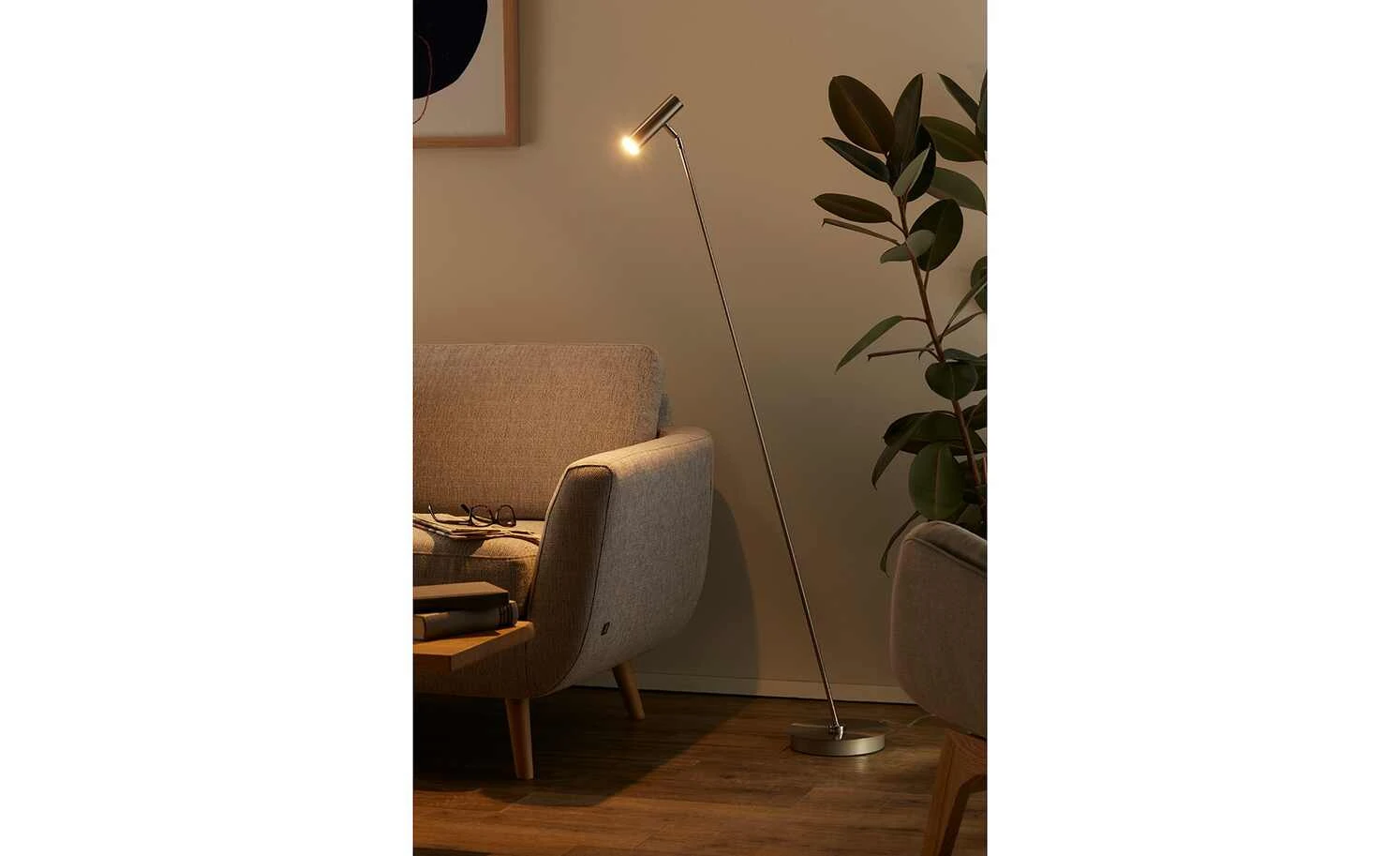 B-Leuchten LED-Stehleuchte, 1-flammig, Nickel-matt – Bild 2