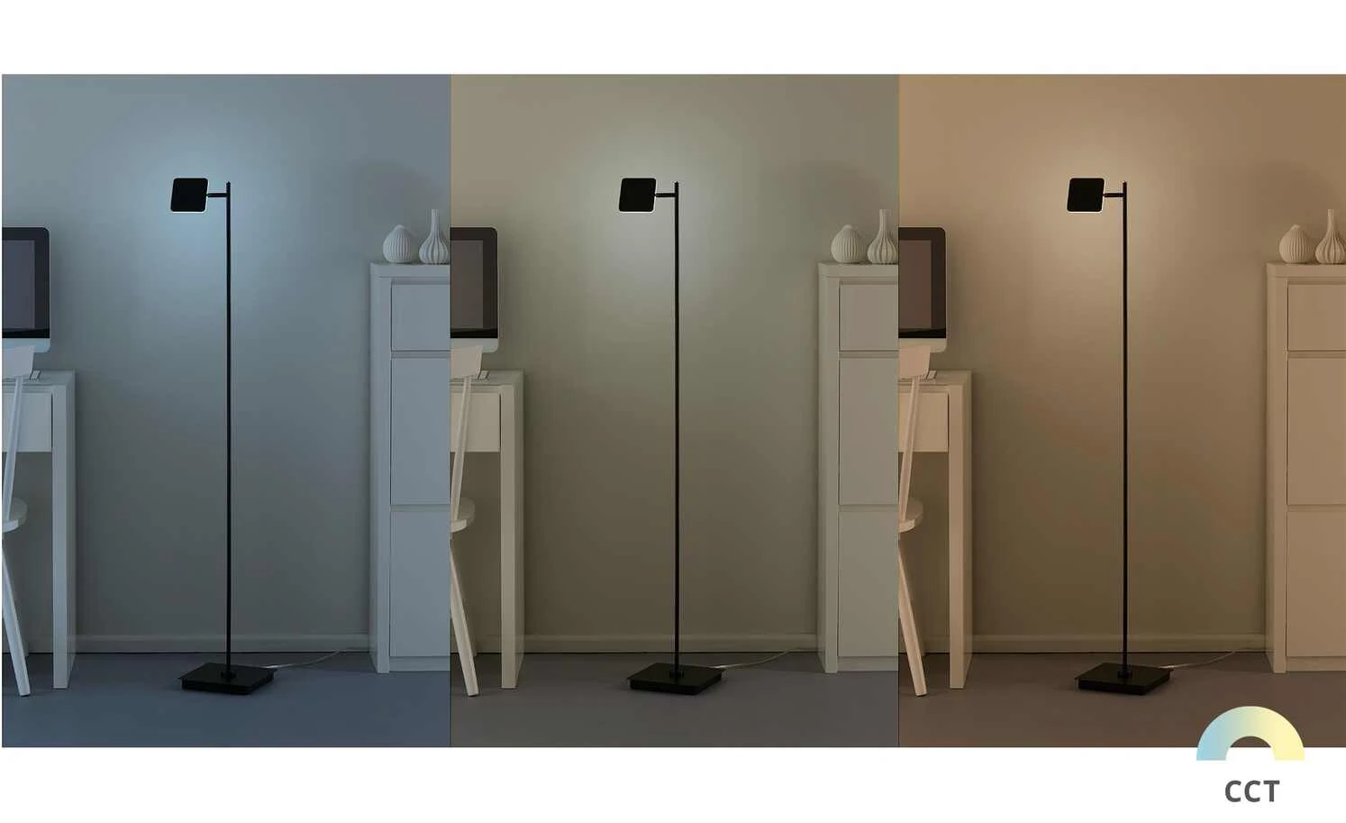 B-Leuchten LED-Stehleuchte, 1-flammig, schwarz