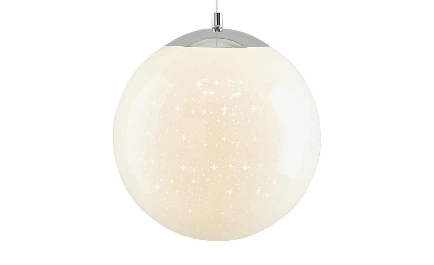 Wofi LED-Pendelleuchte, 1-flammig, Glas weiß mit Sterneneffekt – Bild 7