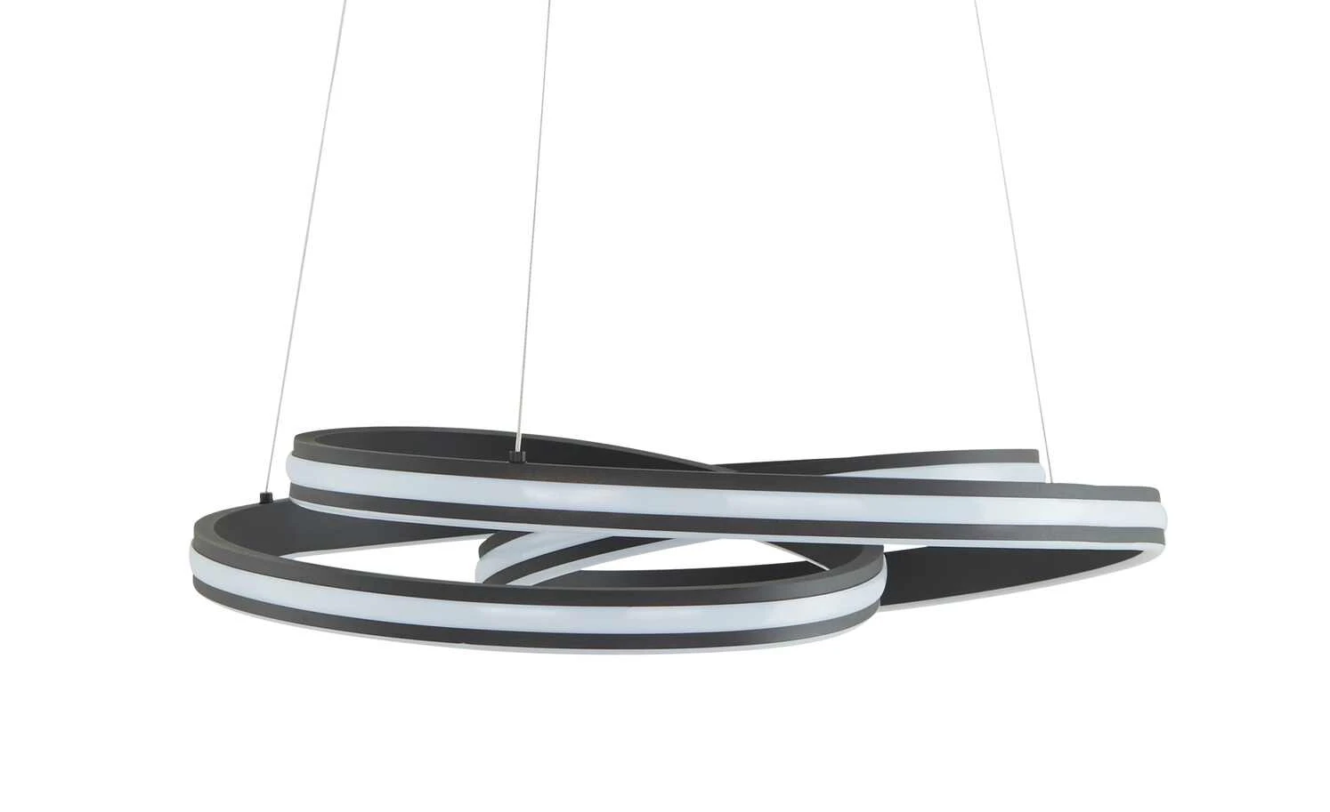 Trio LED-Pendelleuchte, schwarz ´gedreht´ – Bild 4