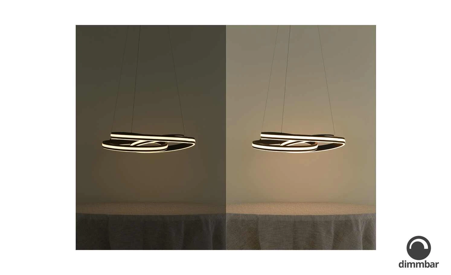 Trio LED-Pendelleuchte, schwarz ´gedreht´ – Bild 2