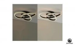 Trio LED-Deckenleuchte, schwarz, ´gedreht´