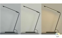 Fischer-Honsel LED-Tischleuchte, anthrazit-grau mit Dimmer