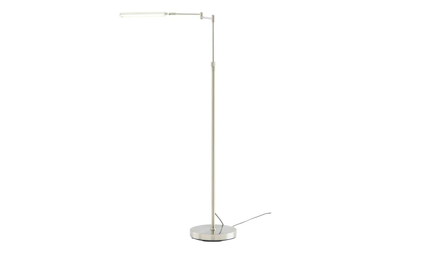 Fischer-Honsel LED-Stehleuchte Nickel matt höhenverstellbar – Bild 5