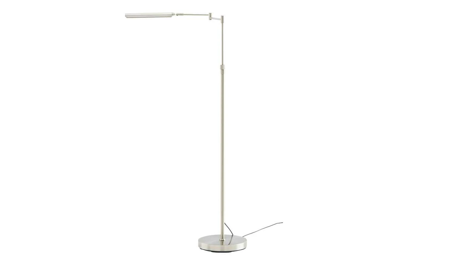 Fischer-Honsel LED-Stehleuchte Nickel matt höhenverstellbar – Bild 4