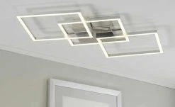 KHG LED-Deckenleuchte, Alu/chrom