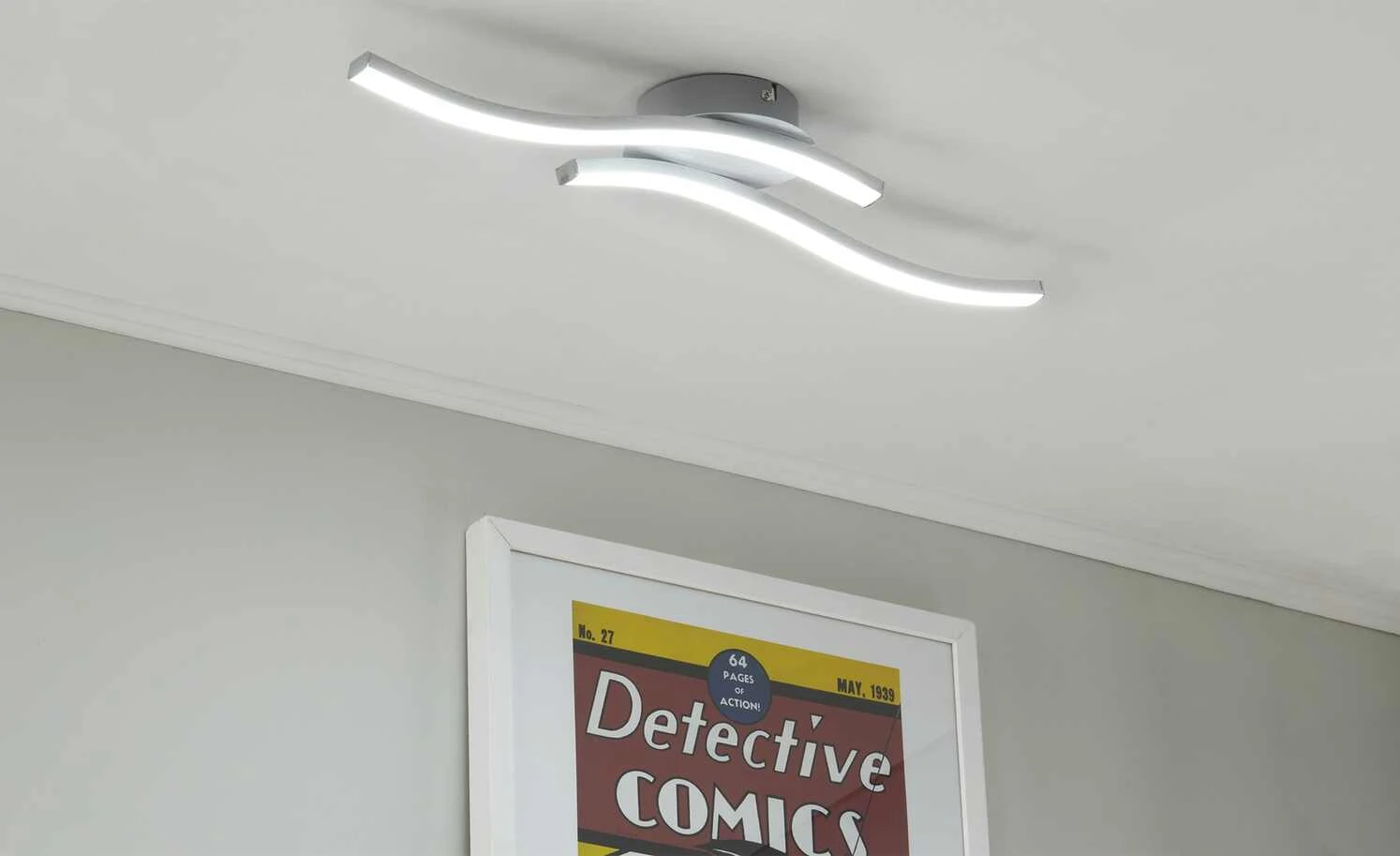 KHG LED-Deckenleuchte, 2-flammig, alufarben – Bild 2