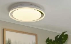 Paul Neuhaus LED-Bad-Deckenleuchte, weiß mit Fernbedienung