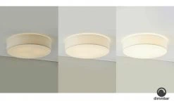 KHG LED-Deckenleuchte, 1-flammig, Stoffschirm weiß