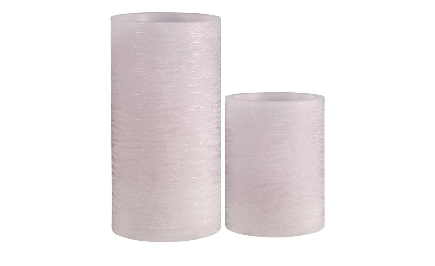 LED-Echtwachs-Kerzen 2er-Set, Flieder – Bild 2