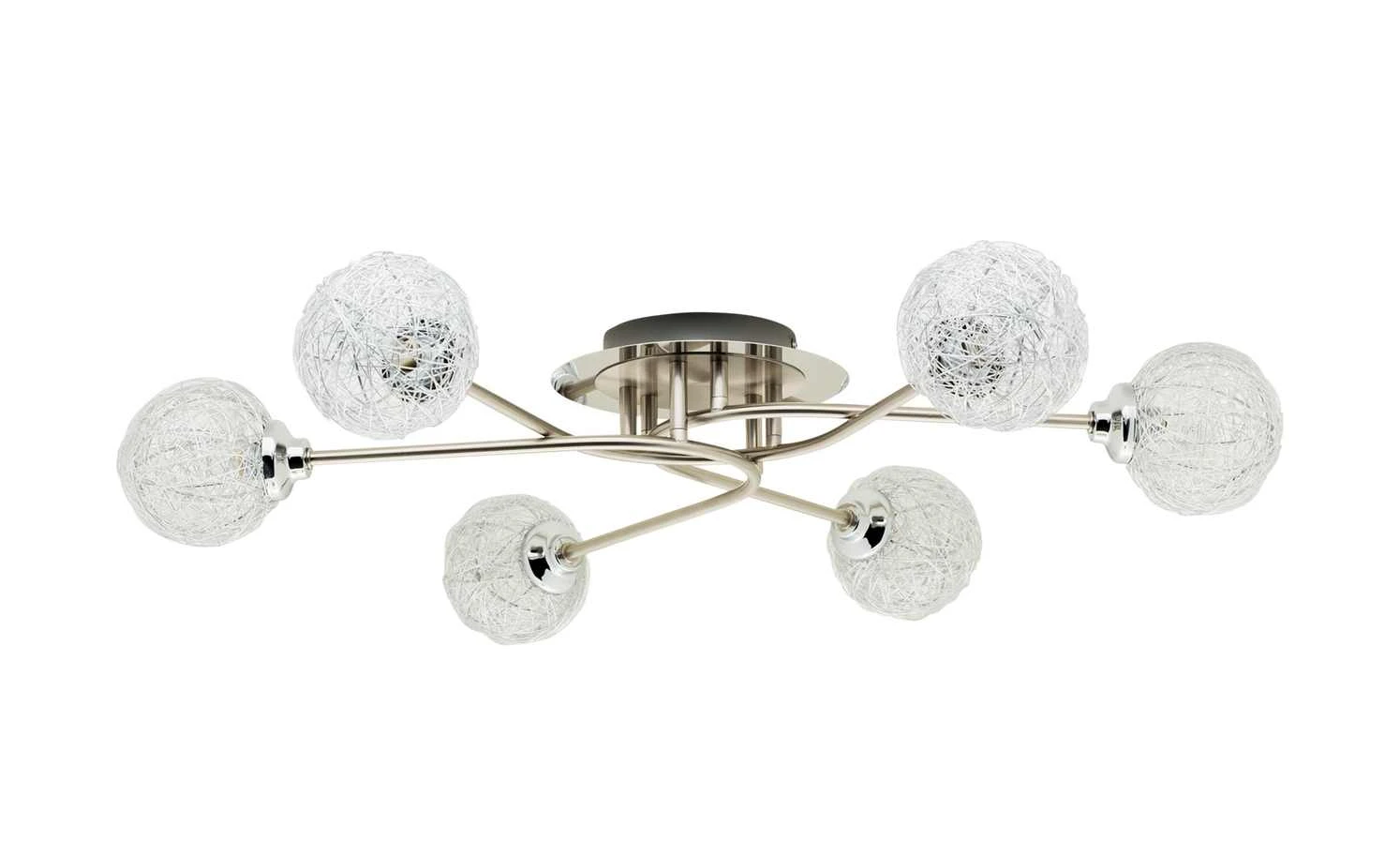 Paul Neuhaus Deckenleuchte nickel matt 6-flammig – Bild 3