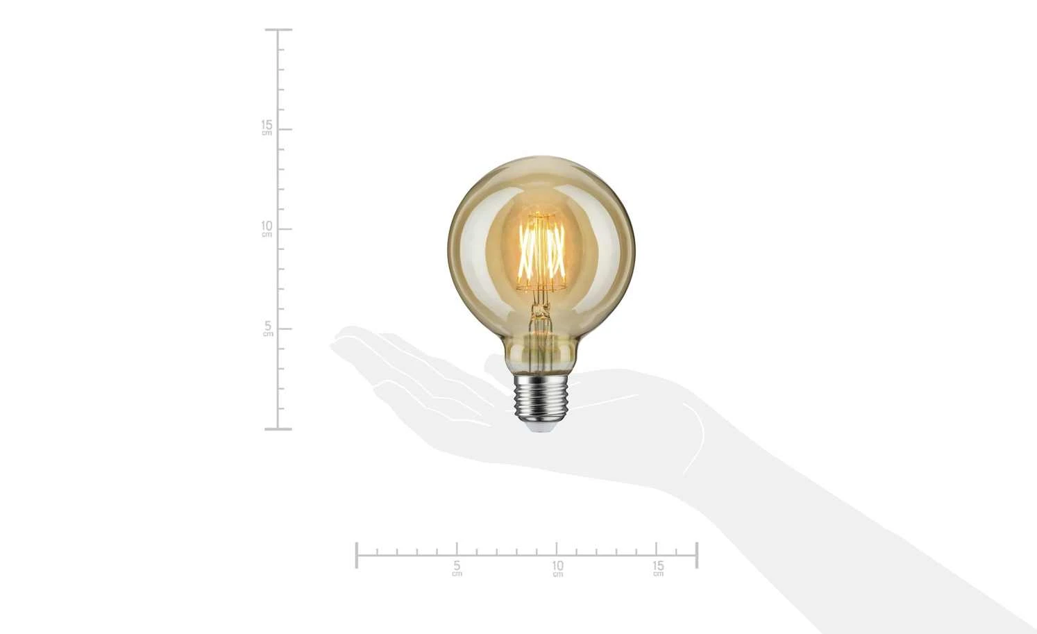 LED Vintage Globe 95 E27/6,5W gold – Bild 3
