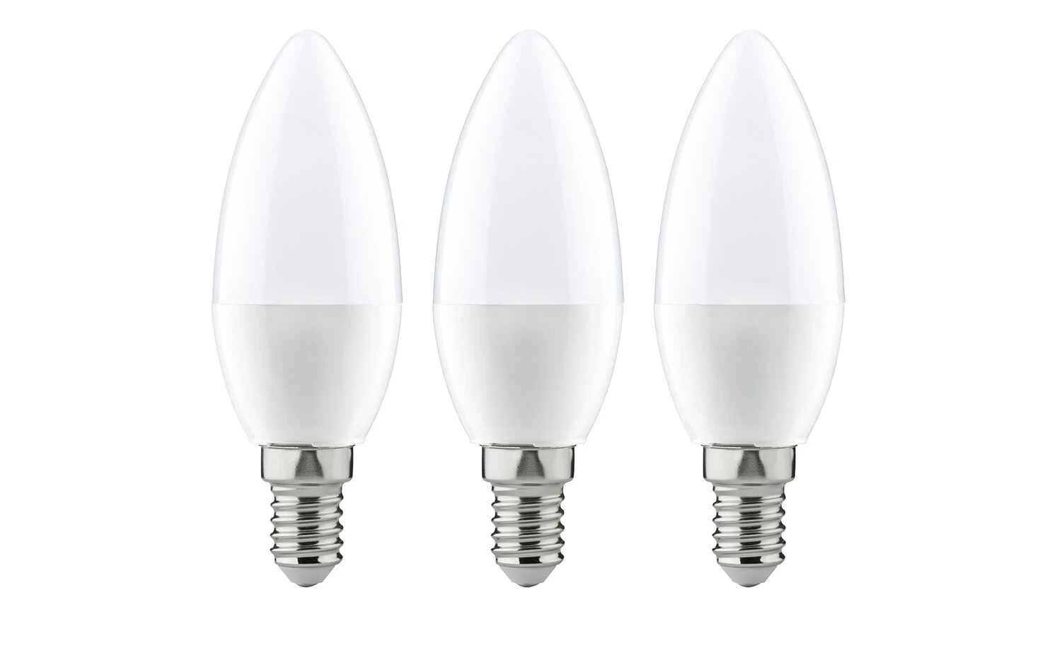 LED 3-er Pack, Kerze E14 4W, 250lm, 2700K