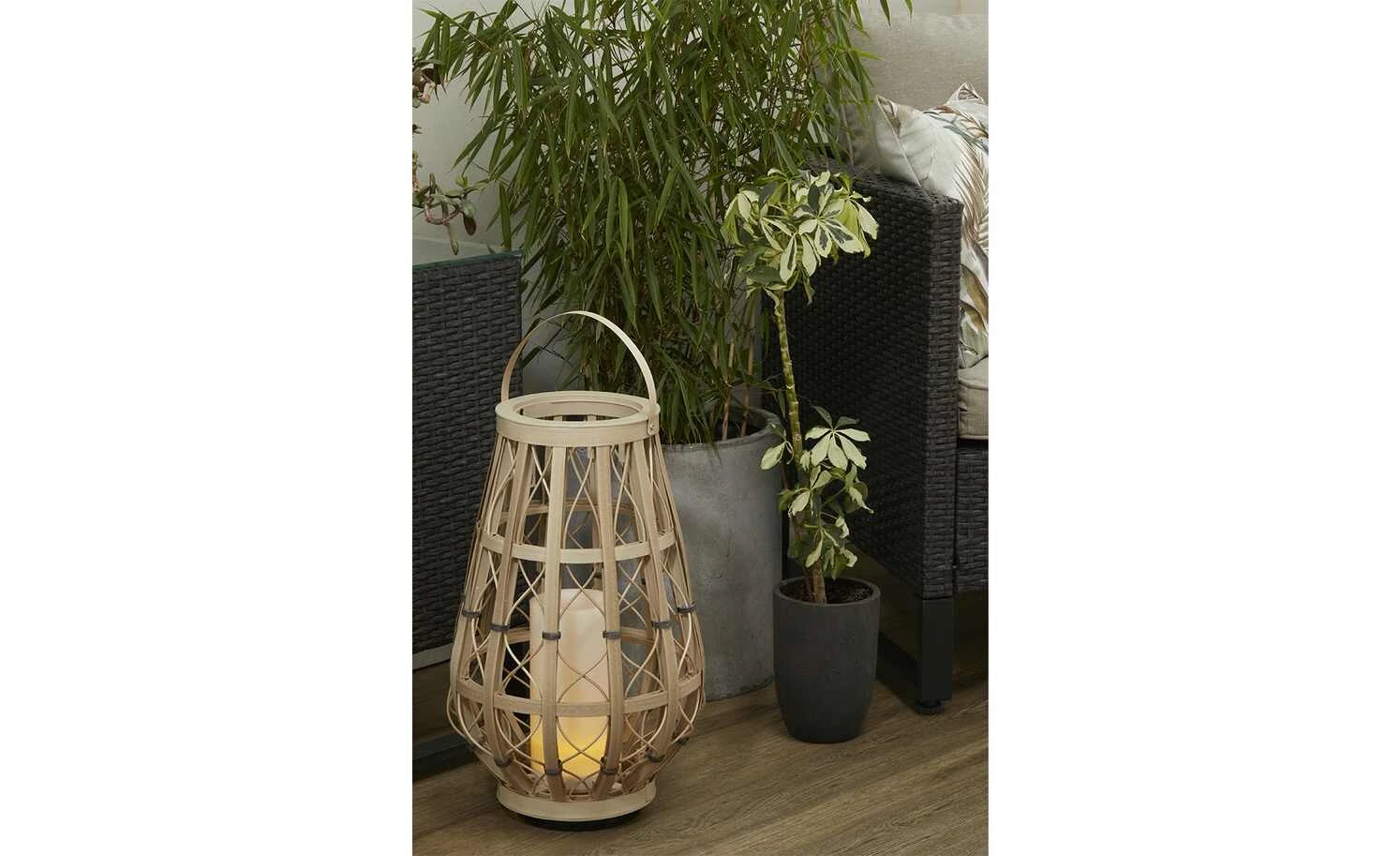 Trio Solar-Außen-Tischleuchte, beige `groß`