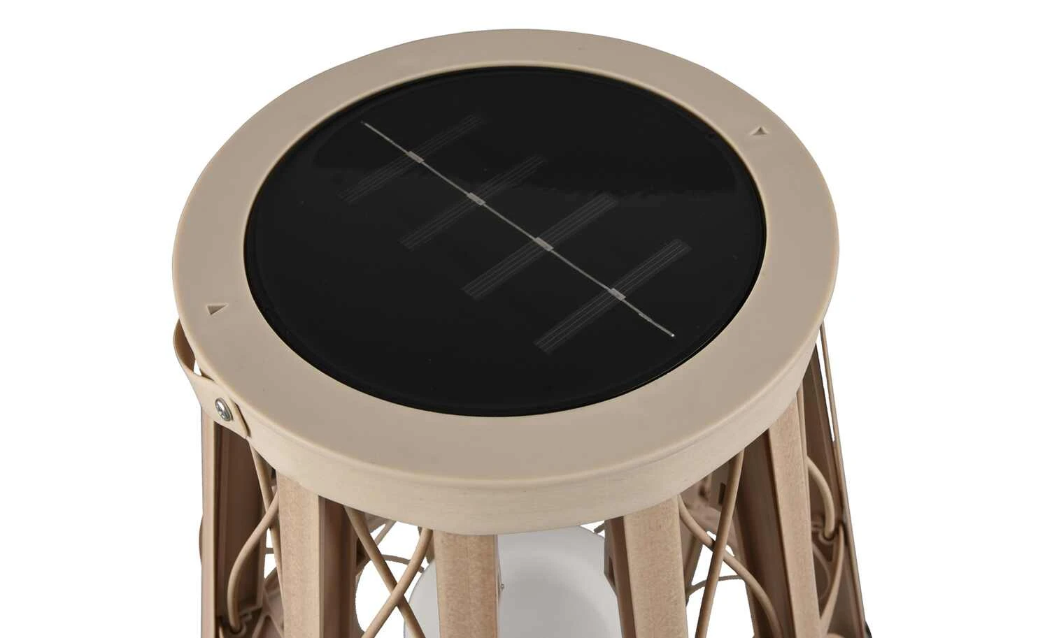 Trio Solar-Außen-Tischleuchte, beige `groß` – Bild 5
