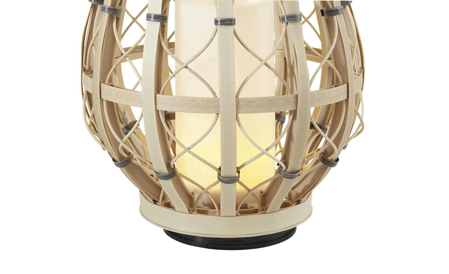 Trio Solar-Außen-Tischleuchte, beige `groß` – Bild 8